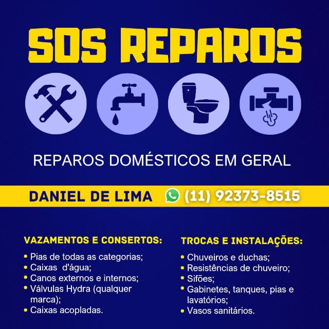 Encanador Daniel de Lima - SOS REPAROS