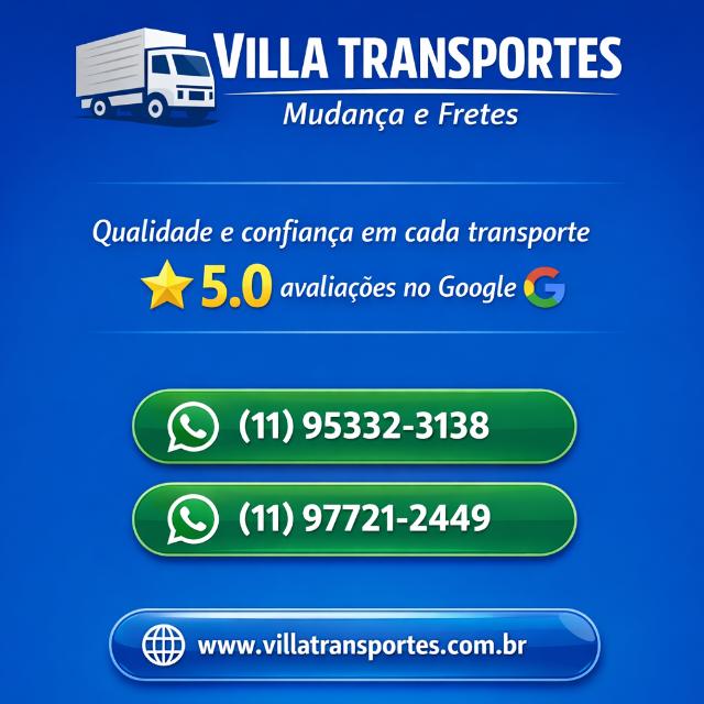 🚚 Villa Transportes | Mudanças e Fretes em São Paulo